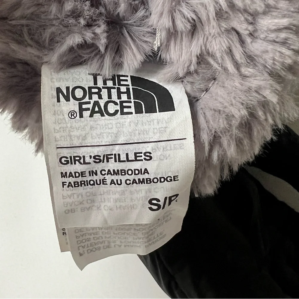 The North Face Mossbud Swirl Fleece Gloves Black Girl's Small Quilted Gorpcore